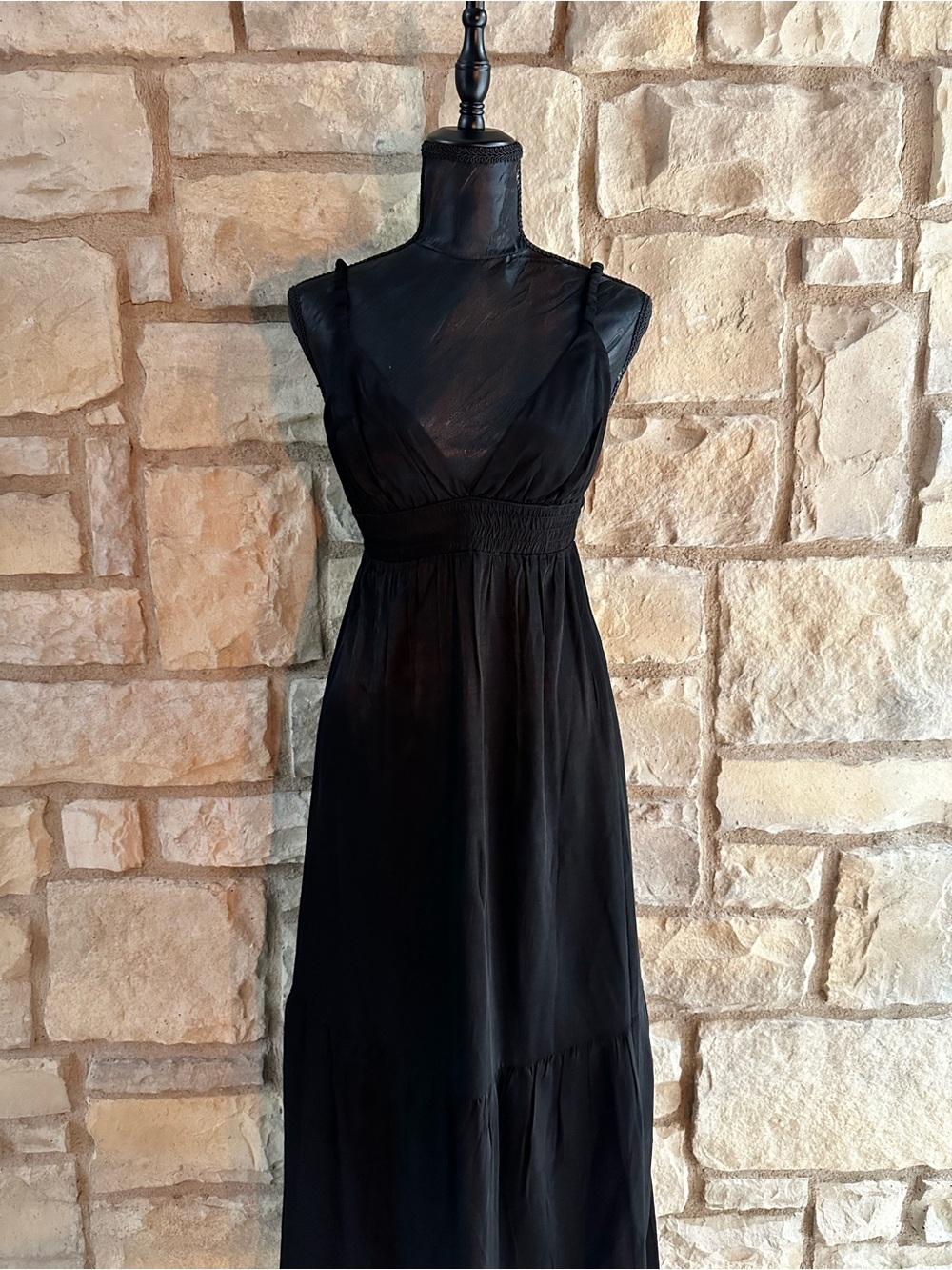 Black Empire Waist Maxi Dress - Classic Women's Dress